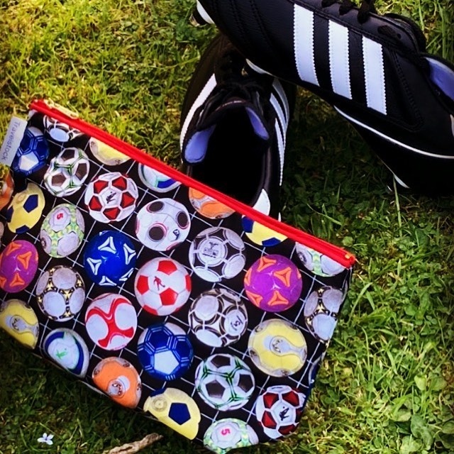Kids Cotton Wash Bag - Football Fun