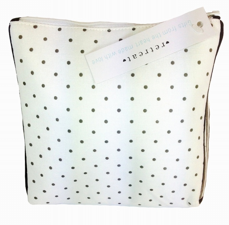 Dotty Stripe Cotton Cosmetic bag - Retreat Home