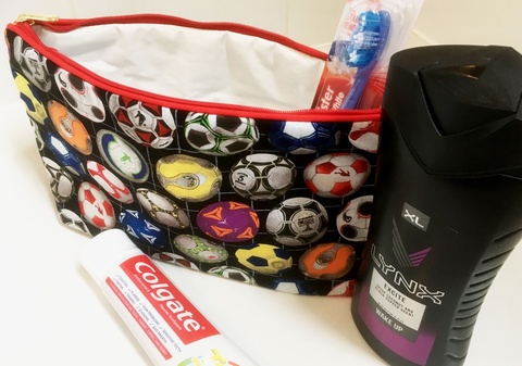 Kids Cotton Wash Bag - Football Fun