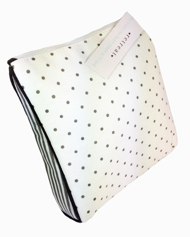 Dotty Stripe Cotton Cosmetic bag - Retreat Home